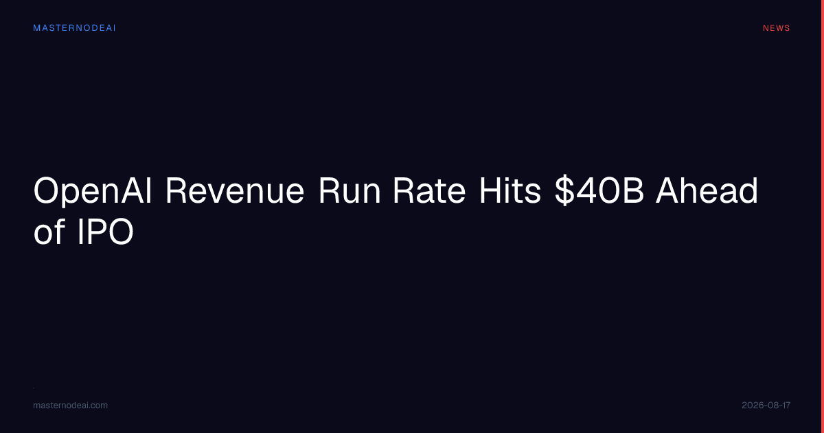 OpenAI Revenue Run Rate Hits $40B Ahead of IPO | MasterNodeAI
